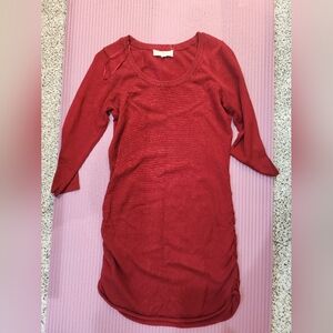 Burgundy Fitted Sweater Tunic